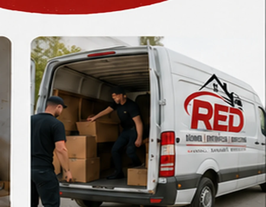 Beladung eines RED Räumung Transportfahrzeugs